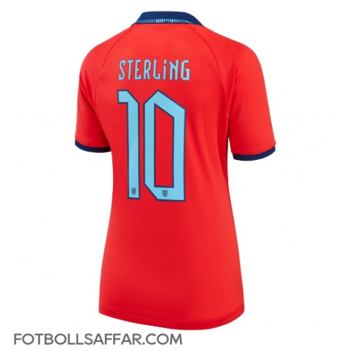 England Raheem Sterling #10 Bortatröja Dam VM 2022 Kortärmad